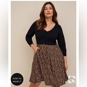 Mini sweater knit dress